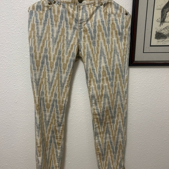 Free People Ivory Ikat Pants Womens Size 29 - Picture 2 of 6